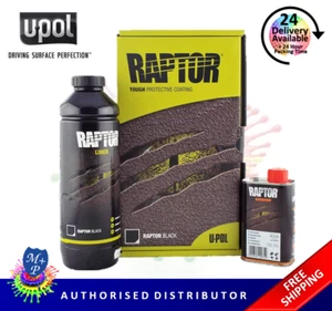 Upol Raptor schwarz Urethenbeschichtung Liner Kit 1 Liter 750ml Raptor 250ml Härter - Bild 1 von 3