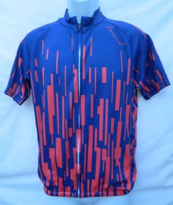 Coconut Cycling Jersey Mens Large Full Zip Red & Blue Short Sleeve - Picture 1 of 13
