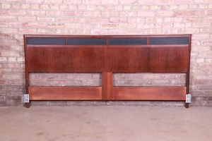 Merton Gershun for Dillingham Mid-Century Modern Walnut King Size Headboard - Picture 1 of 9