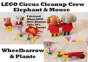 LEGO Elephant Mouse Favoloso Divertimento dalla Mania Europea degli anni 80 LEGOS Piante da Circo - Foto 1 di 1