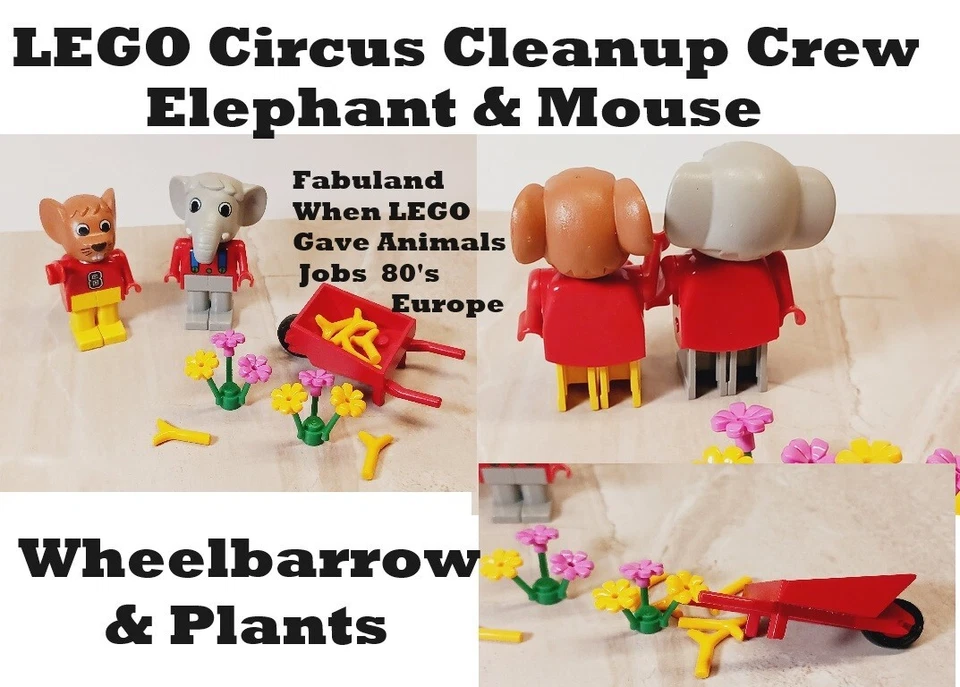 LEGO Elefante Ratón Fabulosa Diversión de los 80 Locura Europea LEGOS Plantas de Circo Foto 1 de 1