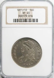 1811/10 Busto Cappato Mezzo Dollaro NGC XF-45 - Foto 1 di 2