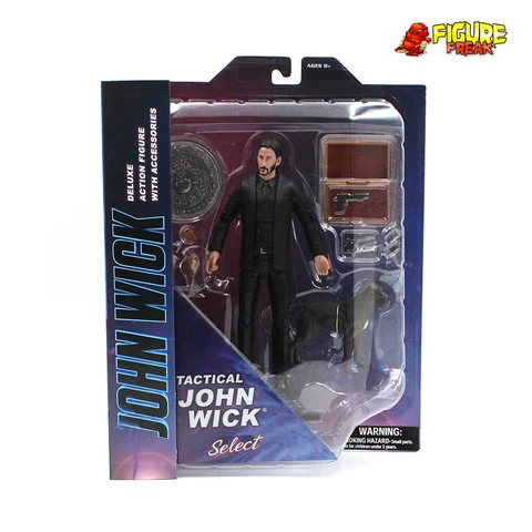 John Wick Select Black Suit (Tactical) John Wick Movie 7" Action Figure with dog Cover