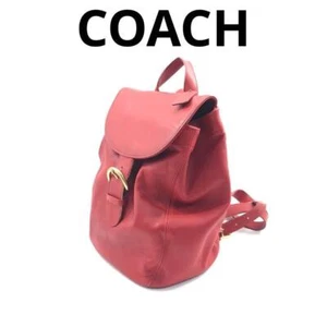 Coach Backpack Bag Leather Red Vintage Made in USA 4434 Used - Picture 1 of 8