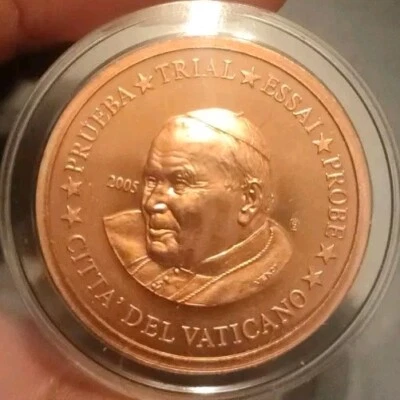 Edición Rara Vaticano 2005 Italia 🔷 Ejemplo Prueba Prueba Essai Sonda 🔷 5 Céntimos Sin circular BU Foto 1 de 2
