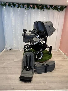 Bugaboo donkey 3 Duo-silver Frame Grey Melange-REFURBISHED - Picture 1 of 13