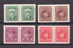 1948 Canada Sc #278-81 - KGVI War Issue Coil Stamps - MNH - Picture 1 of 1