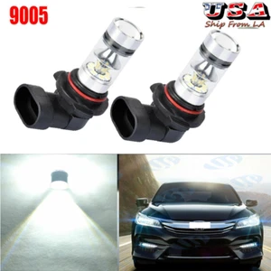 6000K White 9005 100W LED Daytime Running Light Bulbs For Honda Accord Civic - Picture 1 of 10