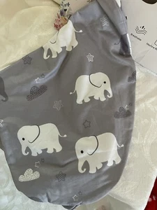Nursing / Breastfeeding Pillow Slipcover for Baby Gray Elephants NEW in Package - Picture 1 of 3