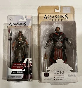 2 ASSASSIN'S CREED EZIO EBONY ASSASSIN UNMASKED VARIANT + AH TABIA NECA 2011 - Picture 1 of 2