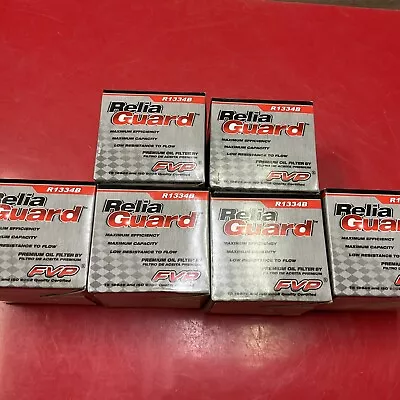 FVP Relia Guard Oil Filter, R1334B, Pack Of 6, New In Box, Free shipping  - Image 1 of 4