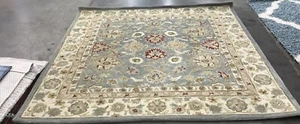 GREY BLUE / BEIGE 6'-0" x 6'-0" Flaw in Rug, Reduced Price 1172678160 AT822A-6SQ - Picture 1 of 4