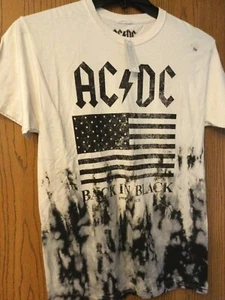 AC/DC - “Back In Black - 1980 US Tour” - 2018 White Shirt - NWT - M. - Picture 1 of 4