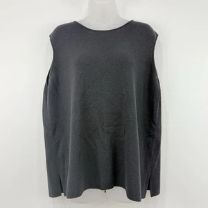 Eileen Fisher Top Donna 3X Vintage 100% Lana Old Money Minimal Capsula Senza Maniche - Foto 1 di 8