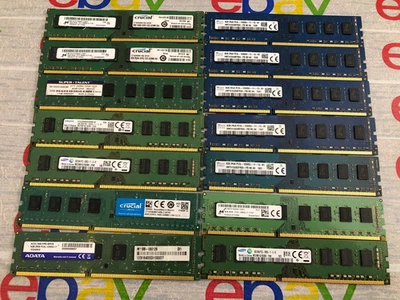 Lote de 14, 8 GB 2Rx8 memoria RAM 12800U/10600U DIMM DDR3L/DDR3 de escritorio sin ECC Foto 1 de 4