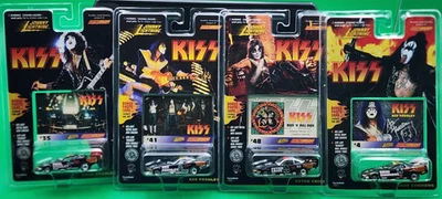 1997 JOHNNY LIGHTNING KISS COMPLETE SET OF 4 DIECAST CARS & CARDS MOSC SEALED MT - Image 1 of 4