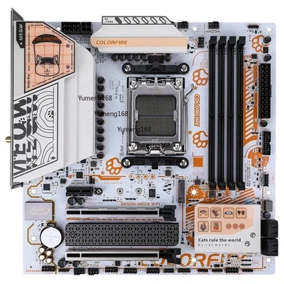 COLORFIRE B650M-MEOW WIFI Socket AM5 M-ATX Motherboard 4x DDR5 For Gaming - Image 1 of 4
