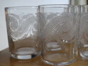 SAINT LOUIS CRISTAL 6 ANCIENS VERRES GOBELET LIQUEUR GRAVURE GRAVURE ART NOUVEAU - Picture 1 of 7