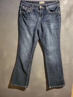 Earl Jean Dark Wash Beaded Jeans Size 6P - Image 1 of 4