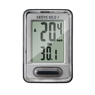Cateye Velo 7 Function CC-VL520 Wired Bike Cycle Computer Grey New in Retail Box - Image 1 of 3