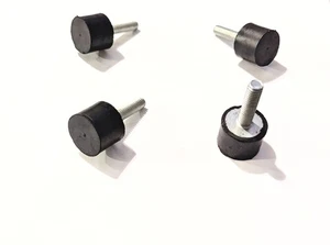 Rubber Vibration Isolator Mount (1" Diameter x 3/4" Height) 5/16-18 x 1-1/4" Lon - Picture 1 of 1