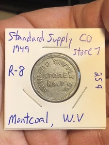 Ficha comercial Coal Scrip 25 centavos - Standard Supply Co Store 7 - Montcoal, WV - Imagen 1 de 6