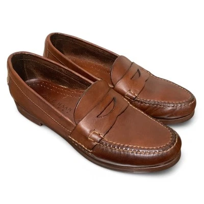 Mocasines vintage años 90 Cole Haan Country Penny-sin usar, en caja-puntera-marrón-talla 7,5N-estilo F1456 Foto 1 de 4