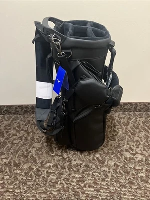 Bolsa de golfe Mizuno Pro suporte 2025 couro preto - Imagem 1 de 4