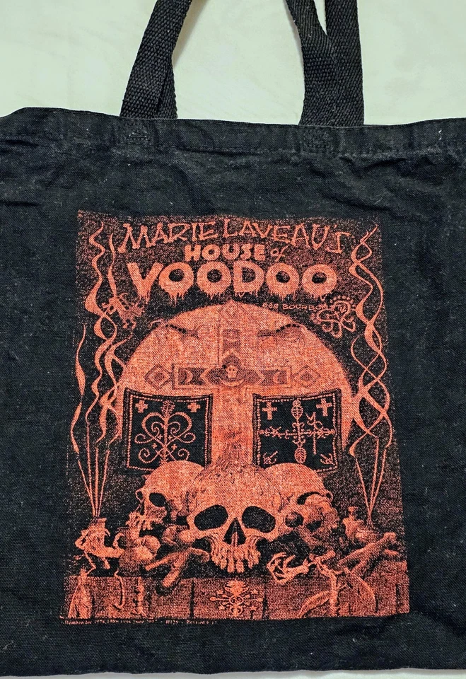 Vintage Marie Laveau's House Of Voodoo Rev. Zombie Canvas Tote Bag Halloween - Image 1 of 4