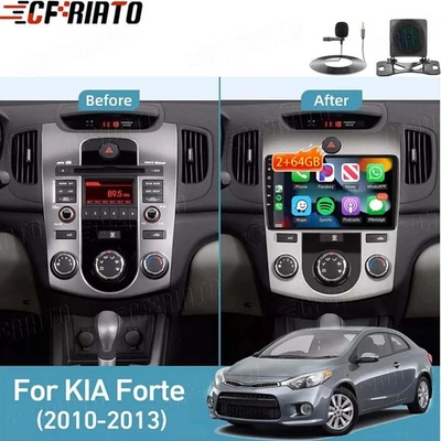 64 GB para KIA Forte 2010-2013 radio estéreo de coche Android 15 GPS navegación WIFI BT cámara Foto 1 de 4