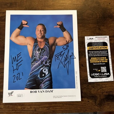 Rob Van Dam Autographed Original WWF Promo Photo P-723 HOF RVD WWE Signed JSA - Image 1 of 4
