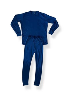 vtg Patagonia Capilene Base Layer Set Top & Pants Blue Made USA 90s womens sz XL - Picture 1 of 21