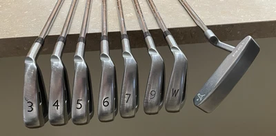 PING S58 Irons (7 golf clubs: 3-PW: NO 8 iron) AND PING 1990s Anser 2 putter - Image 1 of 4