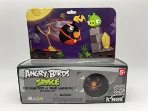 Angry Birds K’Nex Space Building Set Fire Bomb Bird Vs Small Minion Pig 28 Piece - Picture 1 of 18