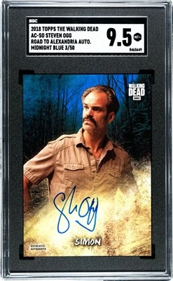 WALKING DEAD ROAD TO ALEXANDRIA STEVEN OGG/SIMON AUTOGRAPH CARD #/50!! - Image 1 of 2