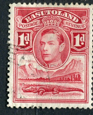 Basutoland KGVI 1938 1d scarlet SG19 fine used Cover