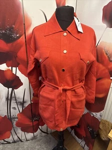 j s millenium Cardigan Brick Red One Size 8-16 - Picture 1 of 10