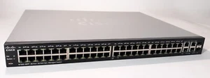 Cisco SF300-48PP 48-Port 10/100 PoE+ Managed Switch NO Ears w/ Power Cord - Picture 1 of 7