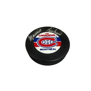 MAURICE RICHARD Signed Montreal Les Canadiens Puck (Exact Photo Shown)- 00425 - Picture 1 of 2