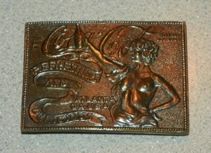 Hebilla de cinturón Coca-Cola de los años 70 - Fundición Coca-Cola Lady Tiffany de colección - Imagen 1 de 1
