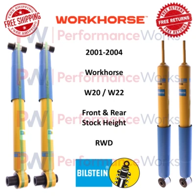 Bilstein B6 Front & Rear 0" Shock Absorber Set For 01-04 Workhorse W20 & W22 RWD - Image 1 of 4