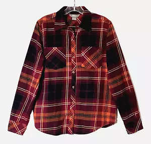 Natural Reflections Flannel Shirt Womens S Multicolor Plaid Button Down Cotton - Picture 1 of 12