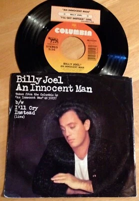 Billy Joel 45 An Innocent Man / I'll Cry Instead  w/ts  w/PS - Image 1 of 4