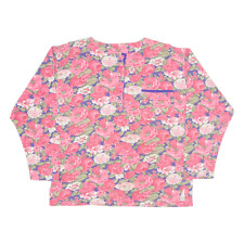 CAMPAGNOLO 1/4 Button Up Top Pink Floral Long Sleeve Womens UK 14