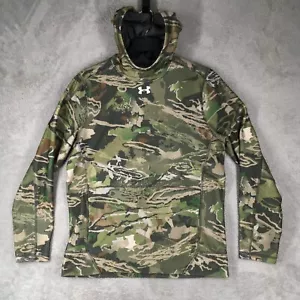 Under Armour Hoodie Mens Medium Camo Pullover Coldgear Fleece Outdoor Hunting - Picture 1 of 10