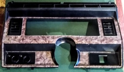 Cuadro de instrumentos Ford F150 F250 F350 Bronco 80-86 camuflaje grano madera bisel con aire acondicionado Foto 1 de 4