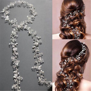 3 Stück Strass Stirnband Kopfband Perlen Haarband Hochzeit Haarschmuck