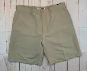 GRAND SLAM PERFORMANCE Mens Flat Front Tan Khaki Golf Shorts 36x10 Microfiber - Picture 1 of 5