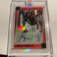 2021 Clearly Donruss Ja’Marr Chase Rated Rookie Green Auto /25