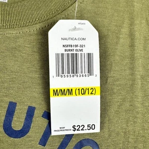 Nautica Boys’ J-Class Logo Crew Neck T-Shirt Burn Olive Multiple Sizes - Picture 1 of 20